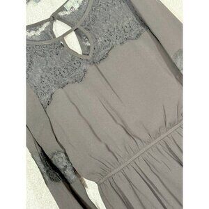 Lily Rose Women's Black‎ Dress with Lace Details Long Sleeve Size S